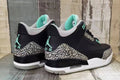 Jordan 3 Men's Shoes - Black and Light Green