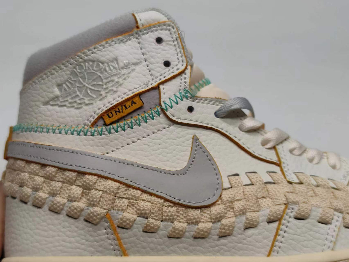 Air Jordan 1 High OG Triple Collab 'Grey/White' Woven
