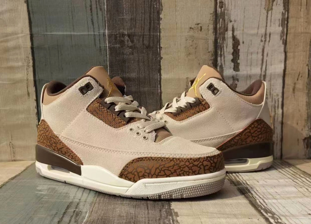 Jordan 3 Unisex Shoes - Off-White and Brown