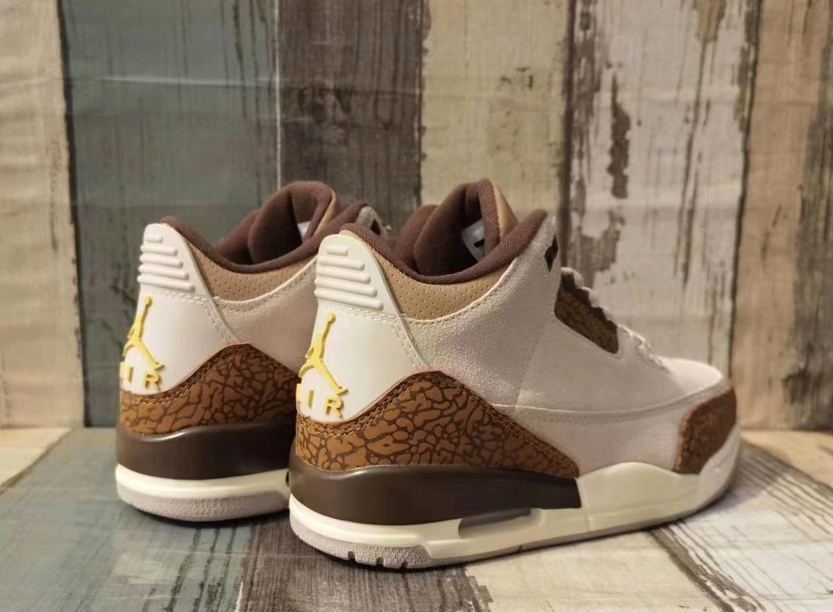 Jordan 3 Unisex Shoes - Off-White and Brown